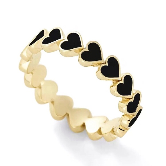 Heart Surround Stacking Gold Ring - Picture 6 of 6